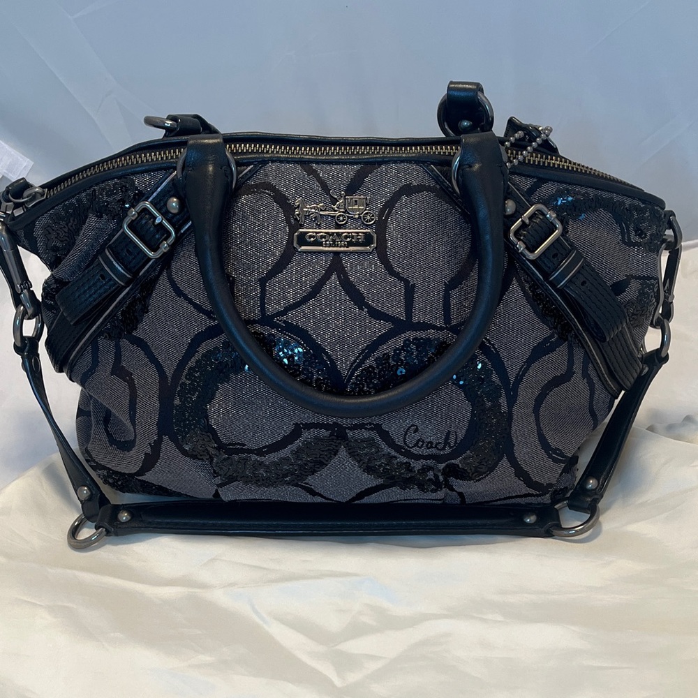 Coach Madison Signature Op Art Sophia Satchel